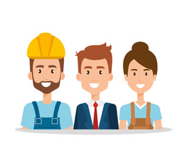 Fototapeta premium group of professional workers vector illustration design