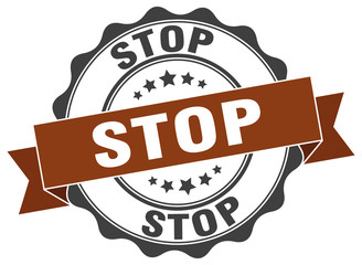 Obraz premium stop stamp. sign. seal