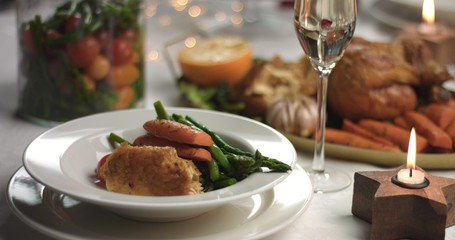 Beautiful Christmas New Year festive table