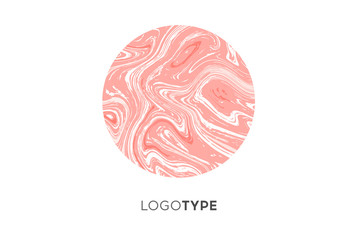 Vector Abstract Marble Logo Brand Company Design Template