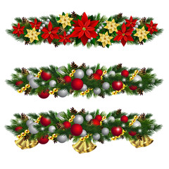 Vector Christmas Fir Decoration isolated