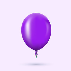 Vector modern glossy helium balloon for birthday design
