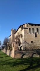 Obraz premium medieval castle detail, lombardy