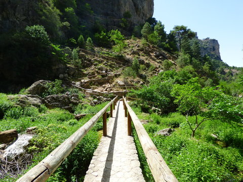Nacimiento Rio Mundo de Riopar, Albacete.El Parque natural de los Calares del Mundo y de la Sima en Castilla-La Mancha (Espa&ntilde;a)
