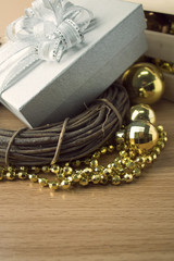 Fototapeta premium gift with chrismas prop decor