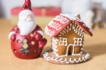 Gingerbread and santa decoration