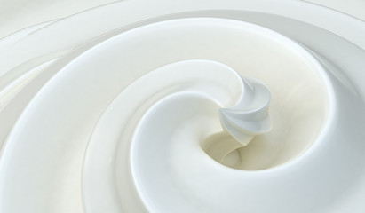 Whipped white cream background. 3D rendered illustration.
