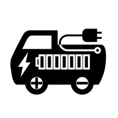 Icon Electric Car Flat style vector illustration.