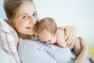 Mother with her baby