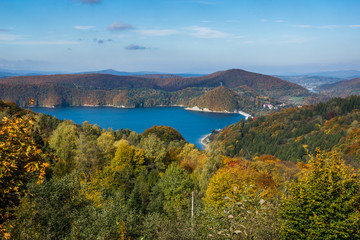 Lake Solinskie in Solina, Bieszczady, Poland