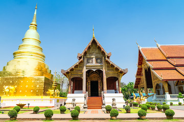 Fototapeta premium group of magestic buddhist temples in thailand