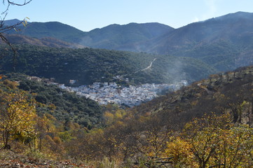 Panoramic view of Cartajima. Genal Valley. Malaga