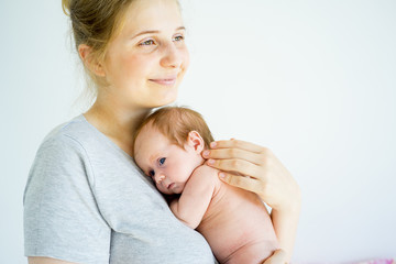 Mother with her baby