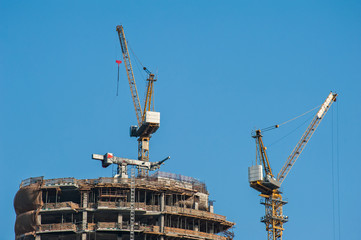 Crane at construction site.