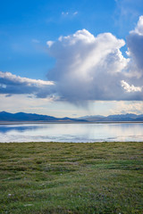 Storm over Song Kul lake