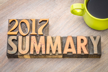 2017 summary word abstract in wood type