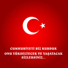 	ID: 729114448 29 ekim Cumhuriyet Bayrami, Republic Day Turkey. Translation: 29 october Republic Day Turkey and the National Day in Turkey.