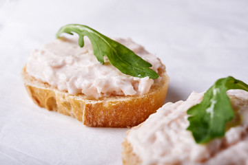 appetizers with fish spread