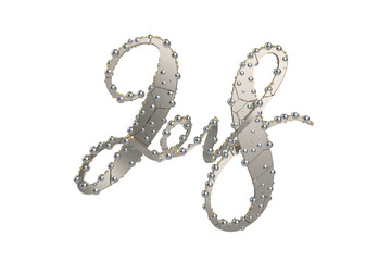 New 2018 year golden silver broken lettering number figures isolated on white background. 3D illustration