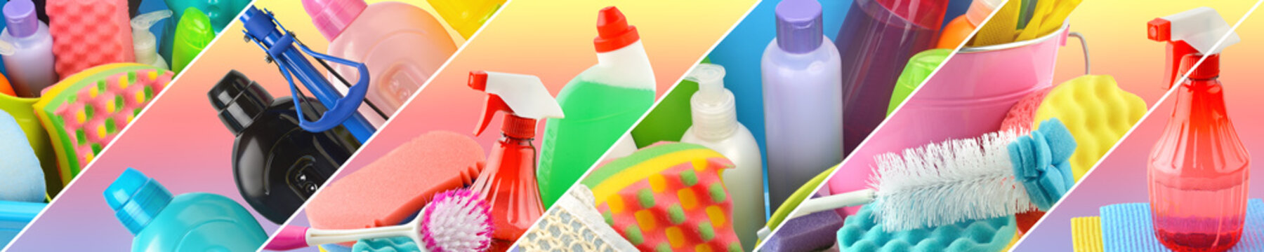 Collection of cleaning supplies