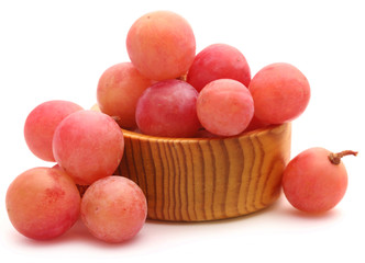 Organic red grapes