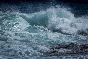 Beautiful teal ocean waves