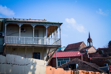 Old streets in the historical center of Tbilisi. Georgia