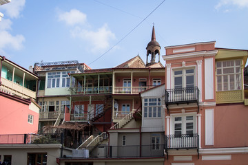 Old streets in the historical center of Tbilisi. Georgia