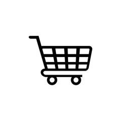 Shopping cart vector icon