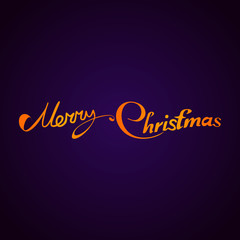 Merry Christmas vector text Calligraphic Lettering design card template. Creative typography for Holiday Greeting Gift Poster. Calligraphy Font style Banner.