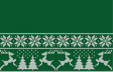 Christmas New Year's winter seamless festive Norwegian pixel pattern - Scandinavian style
