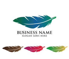 colorful art detailed feather logo © great19