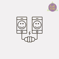 mobile phones connection line icon