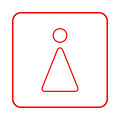 Toilet sign. WC  women