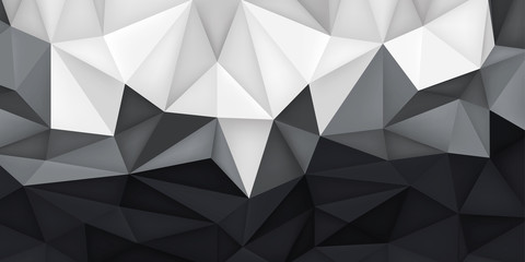 Fototapeta premium Low polygon shapes, transitions light to dark background, more crystals, triangles mosaic, creative origami wallpaper, templates vector design