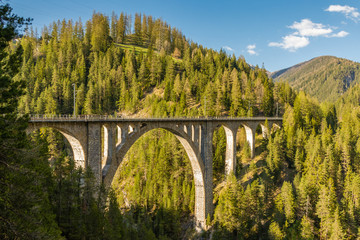 Fototapeta na wymiar Wiesen viaduct in Switzerland