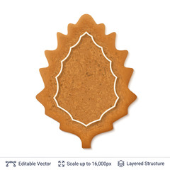 Gingerbread cookie isolated on white.