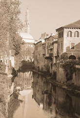 reflected on the river of the tower of the most important monume