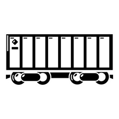 Freight train icon, simple style