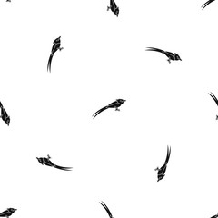 Asian paradise flycatcher pattern seamless black