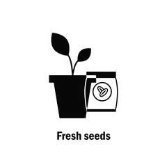 Seeds shop logo in vector