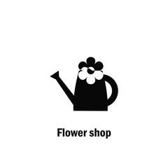 Flower shop logo in vector
