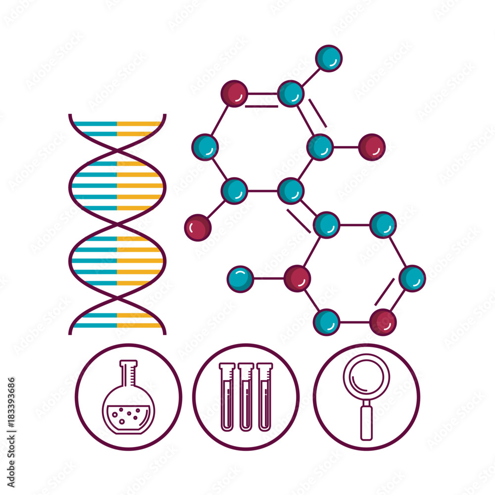 Wall mural chemistry science poster design