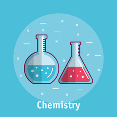 chemistry science poster icon vector illustration design