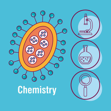 chemistry science poster icon vector illustration design