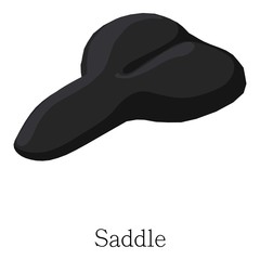 Saddle bicycle icon, isometric 3d style