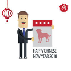 Businessman with Chinese New Year Elements