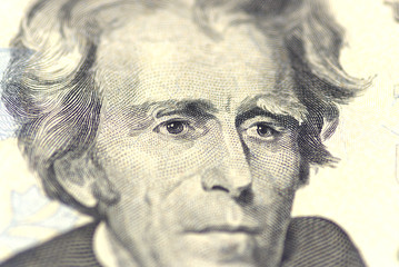 Andrew Jackson portrait from us 20 dollars.