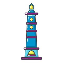 Navigate tower icon, cartoon style