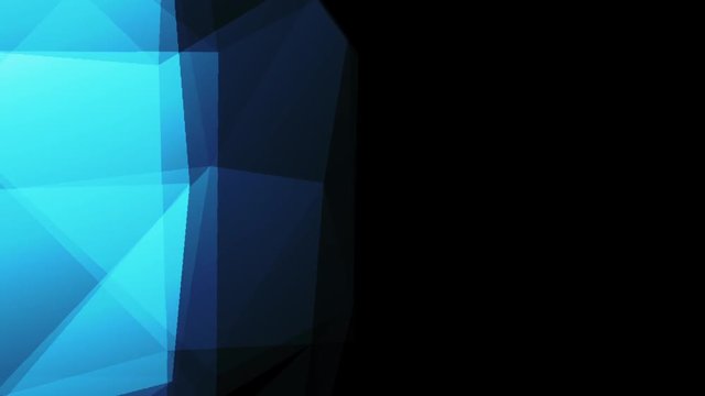 Abstract cg polygonal Blue surface. Geometric lines motion background.